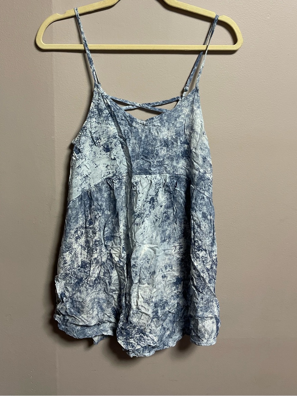 wild fable Blue Marble Tie-Dye Crisscross Spaghetti Strap Camisole